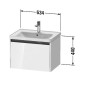 Duravit Ketho.2 - Meuble-vasque, 440x634x455 mm, 1 tiroir, blanc mat K25082018180000 Duravit Ketho.2 - Meuble-vasque, 440x634x455 mm, 1 tiroir, blanc mat K25082018180000