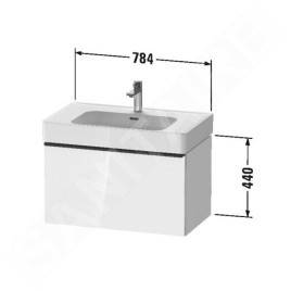 Duravit Ketho.2 - Meuble-vasque, 440x784x455 mm, 1 tiroir, blanc brillant K25083022220000