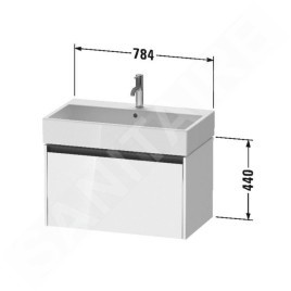 Duravit Ketho.2 - Meuble à lavabo 440x784x460 mm, 1 tiroirs, graphite mat K25077049490000