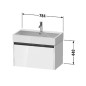 Duravit Ketho.2 - Meuble à lavabo 440x784x460 mm, 1 tiroirs, graphite mat K25077049490000 Duravit Ketho.2 - Meuble à lavabo 440x784x460 mm, 1 tiroirs, graphite mat K25077049490000