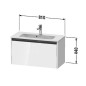 Duravit Ketho.2 - Meuble-vasque, 440x810x390 mm, 1 tiroir, blanc mat K25056018180000 Duravit Ketho.2 - Meuble-vasque, 440x810x390 mm, 1 tiroir, blanc mat K25056018180000