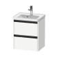 Duravit Ketho.2 - Meuble-vasque, 549x484x375 mm, 2 tiroirs, blanc mat K25280018180000