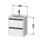 Duravit Ketho.2 - Meuble-vasque, 549x484x375 mm, 2 tiroirs, blanc mat K25280018180000