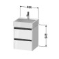 Duravit Ketho.2 - Meuble-vasque, 549x484x460 mm, 2 tiroirs, graphite mat K25274049490000 Duravit Ketho.2 - Meuble-vasque, 549x484x460 mm, 2 tiroirs, graphite mat K25274049490000