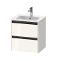 Duravit Ketho.2 - Meuble-vasque, 549x510x420 mm, 2 tiroirs, blanc brillant K25261022220000 Duravit Ketho.2 - Meuble-vasque, 549x510x420 mm, 2 tiroirs, blanc brillant K25261022220000