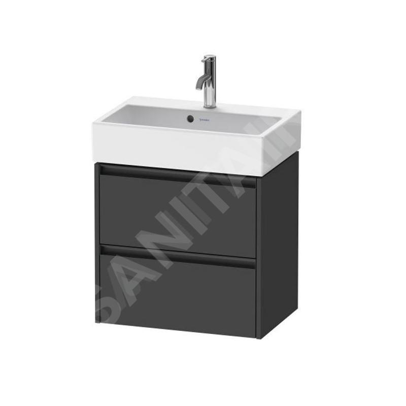 Duravit Ketho.2 - Meuble-vasque, 549x584x390 mm, 2 tiroirs, graphite mat K25273049490000 Duravit Ketho.2 - Meuble-vasque, 549x584x390 mm, 2 tiroirs, graphite mat K25273049490000