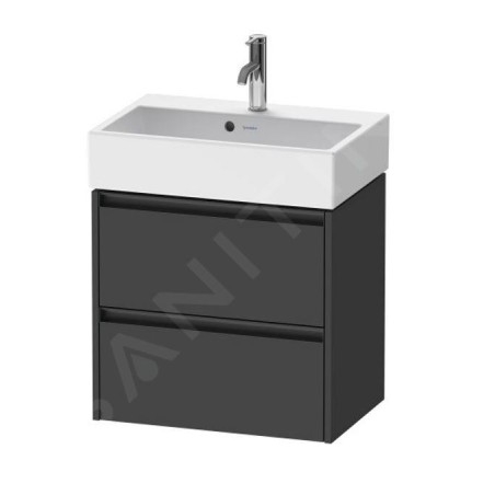Duravit Ketho.2 - Meuble-vasque, 549x584x390 mm, 2 tiroirs, graphite mat K25273049490000