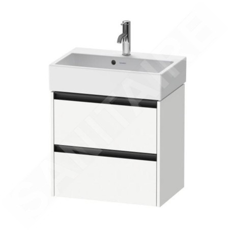 Duravit Ketho.2 - Meuble-vasque, 549x584x390 mm, 2 tiroirs, blanc mat K25273018180000
