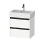 Duravit Ketho.2 - Meuble-vasque, 549x584x390 mm, 2 tiroirs, blanc mat K25273018180000
