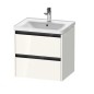 Duravit Ketho.2 - Meuble-vasque, 549x584x455 mm, 2 tiroirs, blanc brillant K25281022220000 Duravit Ketho.2 - Meuble-vasque, 549x584x455 mm, 2 tiroirs, blanc brillant K25281022220000