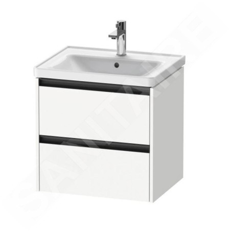 Duravit Ketho.2 - Meuble-vasque, 549x584x455 mm, 2 tiroirs, blanc mat K25281018180000