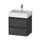 Duravit Ketho.2 - Meuble-vasque, 549x584x460 mm, 2 tiroirs, graphite mat K25275049490000