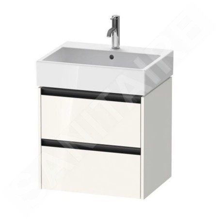 Duravit Ketho.2 - Meuble-vasque, 549x584x460 mm, 2 tiroirs, blanc brillant K25275022220000