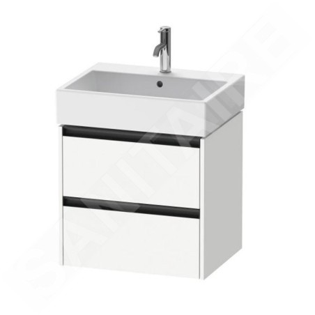 Duravit Ketho.2 - Meuble-vasque, 549x584x460 mm, 2 tiroirs, blanc mat K25275018180000