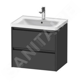 Duravit Ketho.2 - Meuble-vasque, 549x634x455 mm, 2 tiroirs, graphite mat K25282049490000