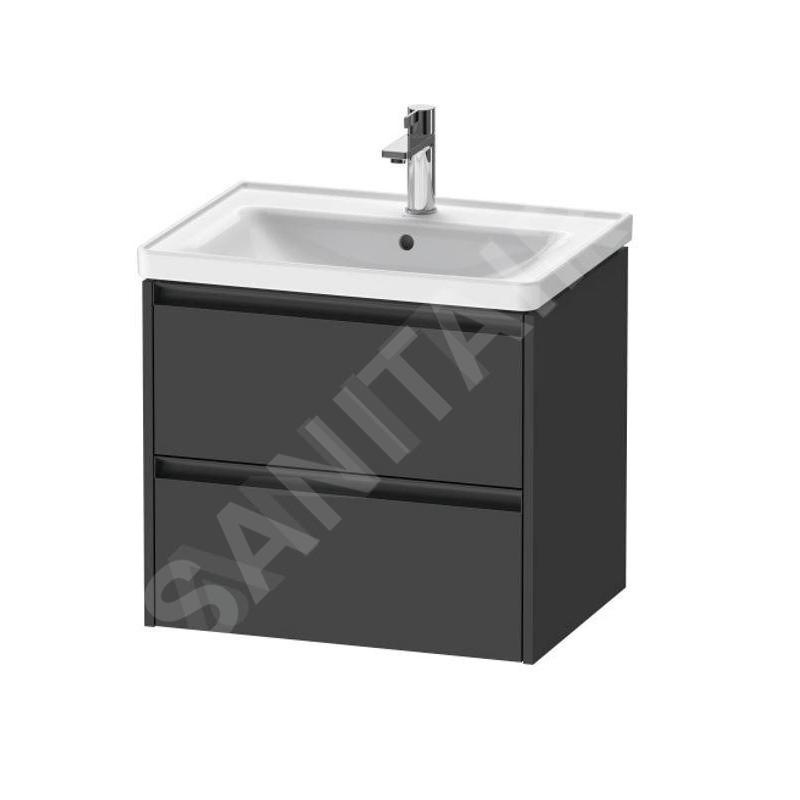 Duravit Ketho.2 - Meuble-vasque, 549x634x455 mm, 2 tiroirs, graphite mat K25282049490000 Duravit Ketho.2 - Meuble-vasque, 549x634x455 mm, 2 tiroirs, graphite mat K25282049490000
