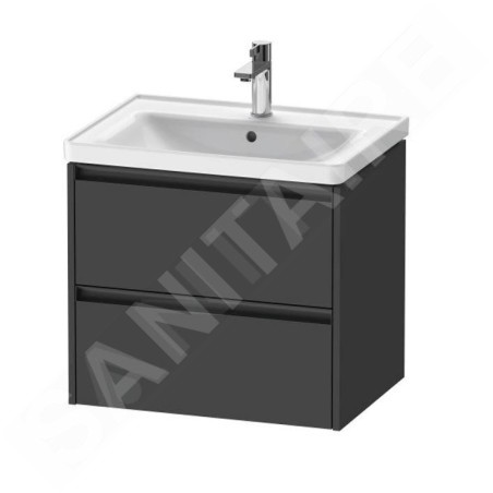Duravit Ketho.2 - Meuble-vasque, 549x634x455 mm, 2 tiroirs, graphite mat K25282049490000