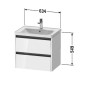Duravit Ketho.2 - Meuble-vasque, 549x634x455 mm, 2 tiroirs, graphite mat K25282049490000 Duravit Ketho.2 - Meuble-vasque, 549x634x455 mm, 2 tiroirs, graphite mat K25282049490000