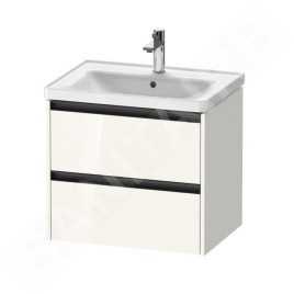 Duravit Ketho.2 - Meuble-vasque, 549x634x455 mm, 2 tiroirs, blanc brillant K25282022220000