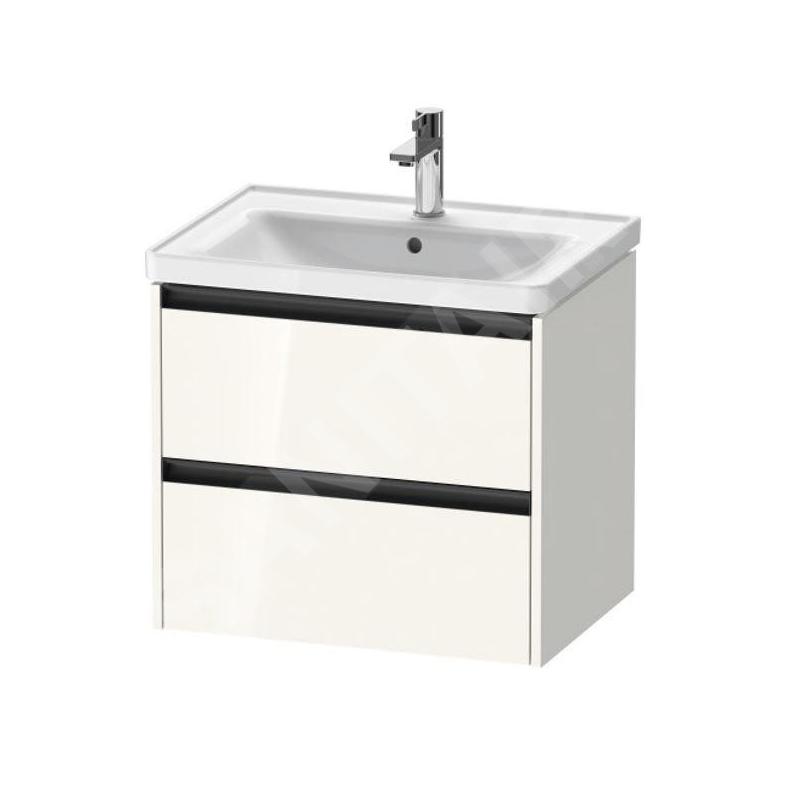 Duravit Ketho.2 - Meuble-vasque, 549x634x455 mm, 2 tiroirs, blanc brillant K25282022220000 Duravit Ketho.2 - Meuble-vasque, 549x634x455 mm, 2 tiroirs, blanc brillant K25282022220000