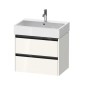 Duravit Ketho.2 - Meuble-vasque, 549x684x460 mm, 2 tiroirs, blanc brillant K25276022220000 Duravit Ketho.2 - Meuble-vasque, 549x684x460 mm, 2 tiroirs, blanc brillant K25276022220000