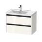 Duravit Ketho.2 - Meuble-vasque, 549x784x455 mm, 2 tiroirs, blanc brillant K25285022220000 Duravit Ketho.2 - Meuble-vasque, 549x784x455 mm, 2 tiroirs, blanc brillant K25285022220000