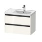 Duravit Ketho.2 - Meuble-vasque, 549x784x455 mm, 2 tiroirs, blanc brillant K25286022220000 Duravit Ketho.2 - Meuble-vasque, 549x784x455 mm, 2 tiroirs, blanc brillant K25286022220000