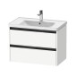 Duravit Ketho.2 - Meuble-vasque, 549x784x455 mm, 2 tiroirs, blanc mat K25283018180000 Duravit Ketho.2 - Meuble-vasque, 549x784x455 mm, 2 tiroirs, blanc mat K25283018180000