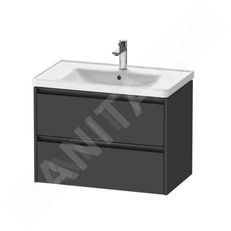 Duravit Ketho.2 - Meuble-vasque, 549x784x455 mm, 2 tiroirs, graphite mat K25283049490000