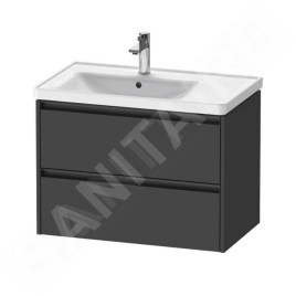 Duravit Ketho.2 - Meuble-vasque, 549x784x455 mm, 2 tiroirs, graphite mat K25285049490000
