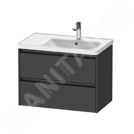 Duravit Ketho.2 - Meuble-vasque, 549x784x455 mm, 2 tiroirs, graphite mat K25286049490000