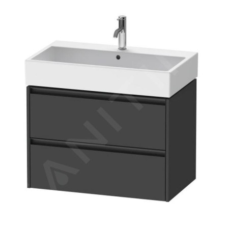 Duravit Ketho.2 - Meuble-vasque, 549x784x460 mm, 2 tiroirs, graphite mat K25277049490000