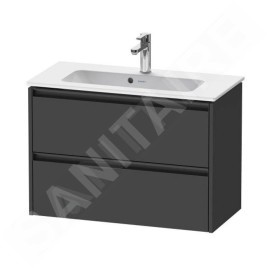 Duravit Ketho.2 - Meuble à lavabo 549x810x390 mm, 2 tiroirs, graphite mat K25256049490000