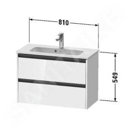Duravit Ketho.2 - Meuble à lavabo 549x810x390 mm, 2 tiroirs, graphite mat K25256049490000