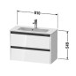 Duravit Ketho.2 - Meuble-vasque, 549x810x390 mm, 2 tiroirs, blanc mat K25256018180000
