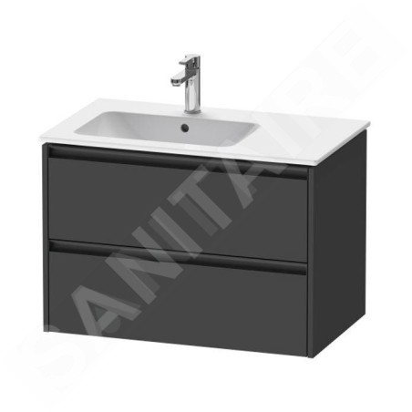 Duravit Ketho.2 - Meuble à lavabo 549x810x480 mm, 2 tiroirs, graphite mat K25267049490000