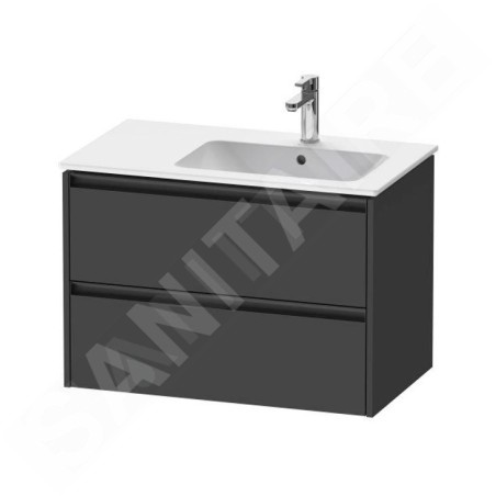 Duravit Ketho.2 - Meuble à lavabo 549x810x480 mm, 2 tiroirs, graphite mat K25268049490000