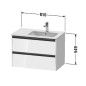 Duravit Ketho.2 - Meuble à lavabo 549x810x480 mm, 2 tiroirs, graphite mat K25268049490000 Duravit Ketho.2 - Meuble à lavabo 549x810x480 mm, 2 tiroirs, graphite mat K25268049490000