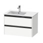 Duravit Ketho.2 - Meuble-vasque, 549x810x480 mm, 2 tiroirs, blanc mat K25267018180000 Duravit Ketho.2 - Meuble-vasque, 549x810x480 mm, 2 tiroirs, blanc mat K25267018180000