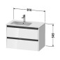 Duravit Ketho.2 - Meuble-vasque, 549x810x480 mm, 2 tiroirs, blanc mat K25267018180000 Duravit Ketho.2 - Meuble-vasque, 549x810x480 mm, 2 tiroirs, blanc mat K25267018180000