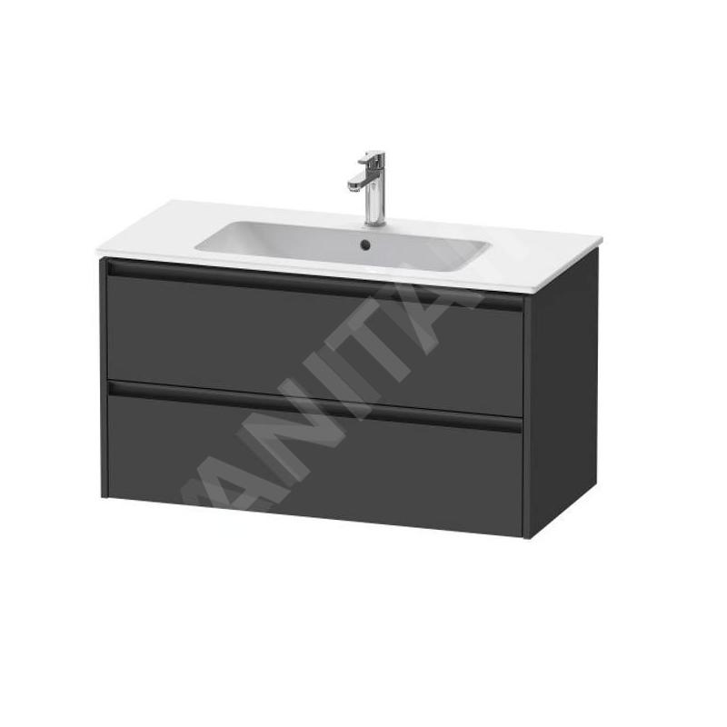 Duravit Ketho.2 - Meuble-vasque, 550x1010x480 mm, 2 tiroirs, graphite mat K25264049490000