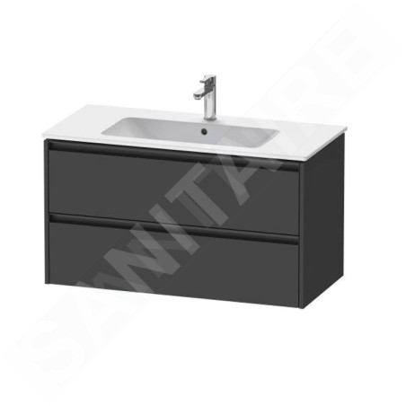 Duravit Ketho.2 - Meuble-vasque, 550x1010x480 mm, 2 tiroirs, graphite mat K25264049490000