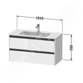 Duravit Ketho.2 - Meuble-vasque, 550x1010x480 mm, 2 tiroirs, graphite mat K25264049490000