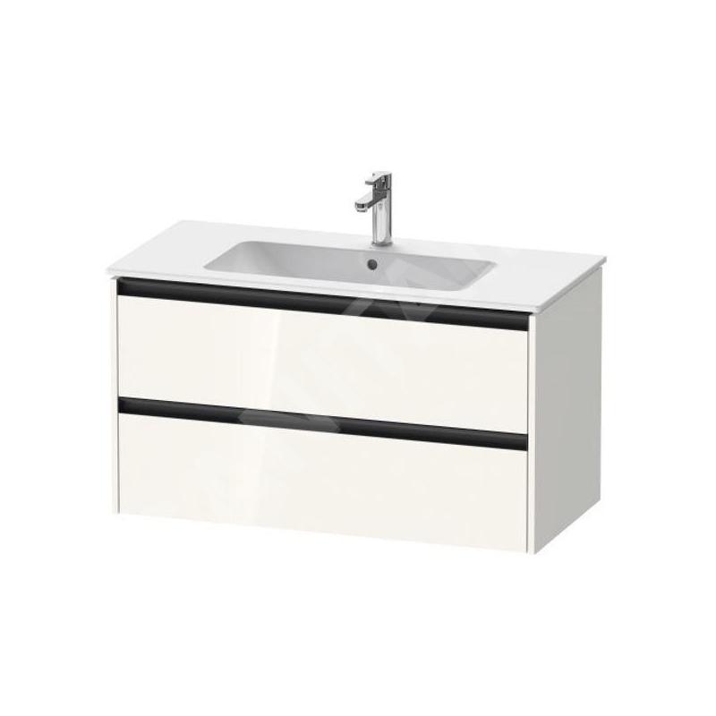Duravit Ketho.2 - Meuble sous lavabo 550x1010x480 mm, 2 tiroirs, blanc brillant K25264022220000