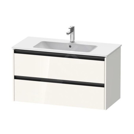 Duravit Ketho.2 - Meuble sous lavabo 550x1010x480 mm, 2 tiroirs, blanc brillant K25264022220000