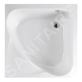 Polysan Carmen - Receveur de douche profond 900x900x300 mm, avec construction, Heavy Shell, blanc 29711