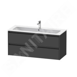 Duravit Ketho.2 - Meuble-vasque, 550x1210x480 mm, 2 tiroirs, graphite mat K25265049490000
