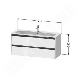 Duravit Ketho.2 - Meuble-vasque, 550x1210x480 mm, 2 tiroirs, graphite mat K25265049490000