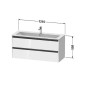 Duravit Ketho.2 - Meuble-vasque, 550x1210x480 mm, 2 tiroirs, blanc mat K25265018180000 Duravit Ketho.2 - Meuble-vasque, 550x1210x480 mm, 2 tiroirs, blanc mat K25265018180000
