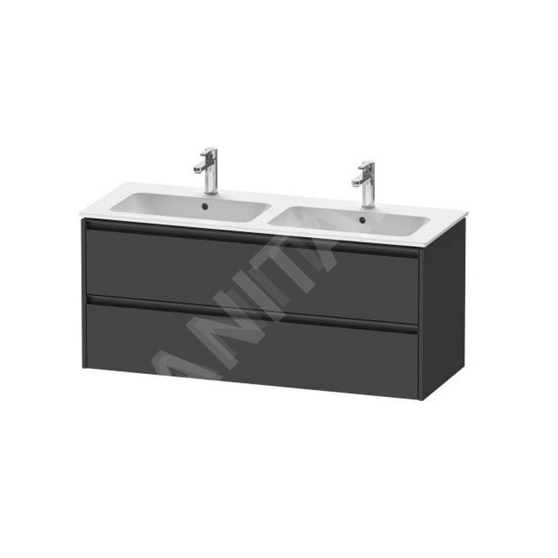 Duravit Ketho.2 - Meuble-vasque, 550x1280x480 mm, 2 tiroirs, graphite mat K25266049490000 Duravit Ketho.2 - Meuble-vasque, 550x1280x480 mm, 2 tiroirs, graphite mat K25266049490000
